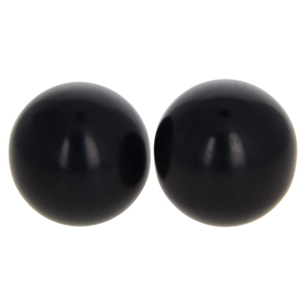 Othmro 2Pcs Threaded Ball Knobs, 1.38Inch Dia 0.39Inch Thread M10 Female Thread Black Bakelite Handle Thermoset Ball Knob for Lawn Mowers Exercise Equipment Machinery Valves Spigots (M10x35)