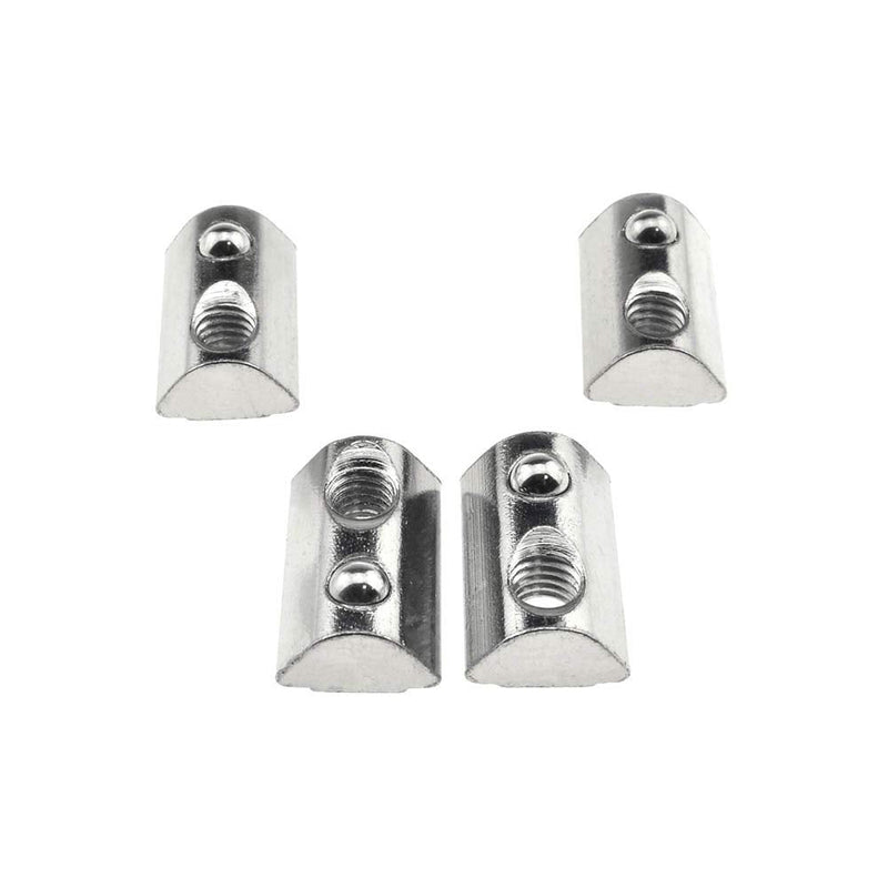 [Australia - AusPower] - 4040 Series M6 T Slot Nuts Roll-in Spring Ball Loaded Elastic Nuts 15 Pack Carbon Steel for 4040 Series Aluminum Extrusion Profile Rail with 8mm Slot for 3D Printer 4040 Series M6 15Pieces 