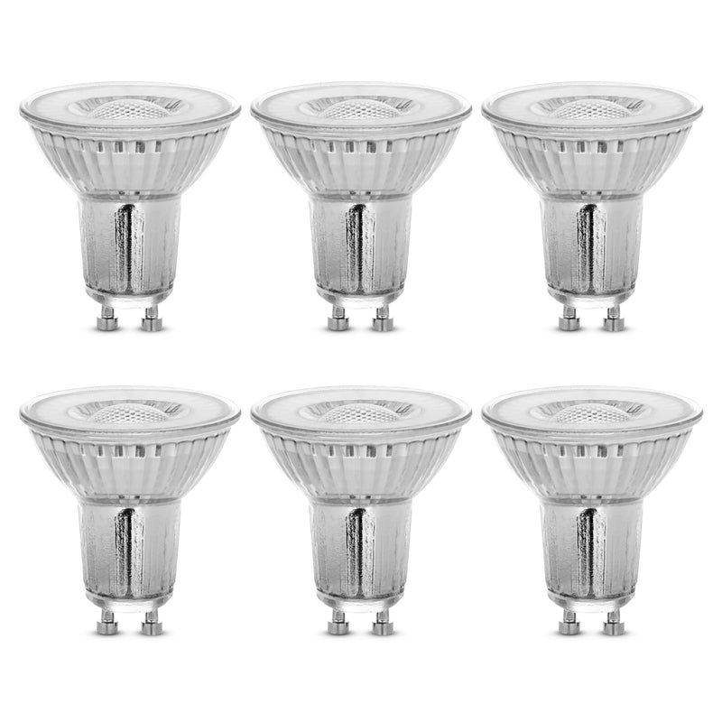 Feit Electric MR16 GU10 LED Bulbs, 50W Equivalent, Dimmable, 3000k Bright White, Spotlight Track Lighting Bulbs, Enhance Mini Split Reflector, BPMR16IFGU500930CA/6, 6 Count (Pack of 1) 6 Count (Pack of 1) 3000k (Warm White)
