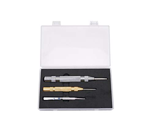 HimaPro center punch set with two automatic spring-loaded punches and one solid 4-inch center punch