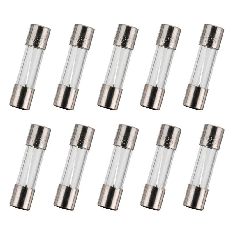 [Australia - AusPower] - BOJACK F5AL125V 5x20 mm 5 A 125 V fuses 0.2x0.78 Inch 5 amp 125 Volt Fast-Blow Glass Fuses(Pack of 10 Pcs) 5A 