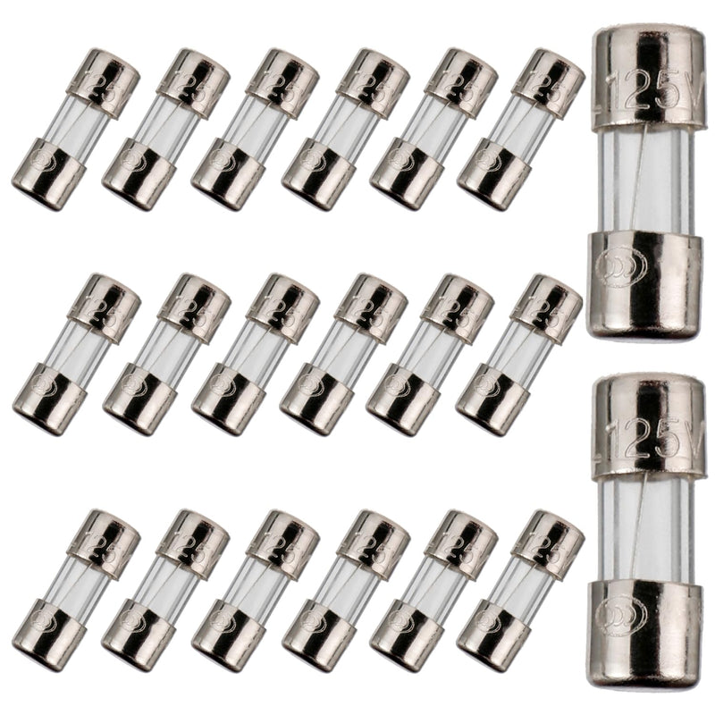[Australia - AusPower] - BOJACK Mini Fuse 3.6x10mm 5A 5amp 125V 0.14x0.39 Inch F5AL125V Fast-Blow Glass Fuses(Pack of 20 Pcs) 