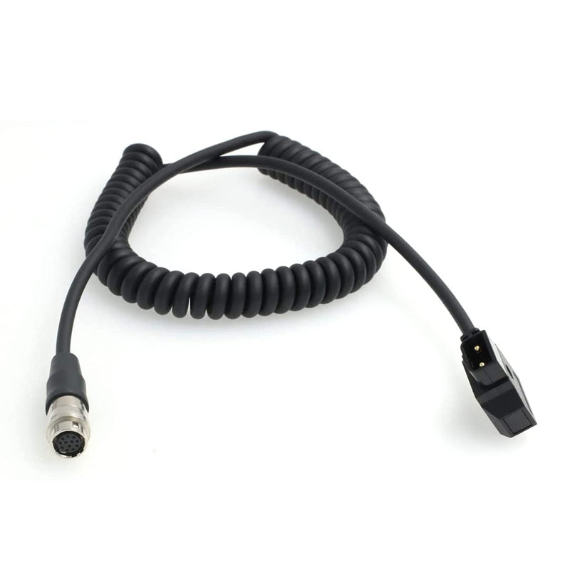 [Australia - AusPower] - SZRMCC D tap to 12Pin Hirose Female Coiled Cable GH4 Power for Canon Fujinon Nikon B4 2/3" Lens (Coiled Cable) 