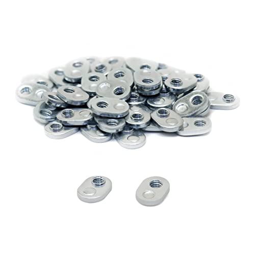 8020, 25-1951, 25 Series M5 x 0.8 Offset Slide in Economy T-Nut Steel Hardware Nuts for use with M5 Bolts on 25 Series 25mm Aluminum Extrusions 80/20 (100) 100