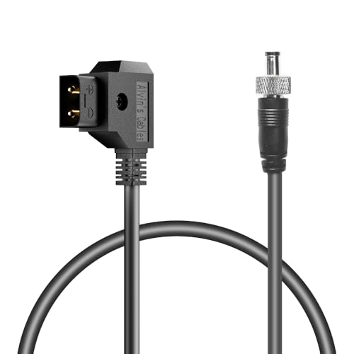 Alvin's Cables Lock DC to D Tap Power Cable for Video Devices PIX-E7 7 Touchscreen Display Hollyland Mars 400s 50cm/20in Straight Lock DC