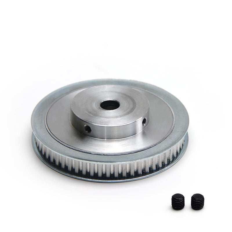 [Australia - AusPower] - Fielect Aluminium Alloy XL 60 Teeth 12mm Inner Bore Diameter Timing Belt Pulley Flange Synchronous Wheel Silver Tone for 3D Printer CNC 1Pcs XL60 12mm Inner hole 