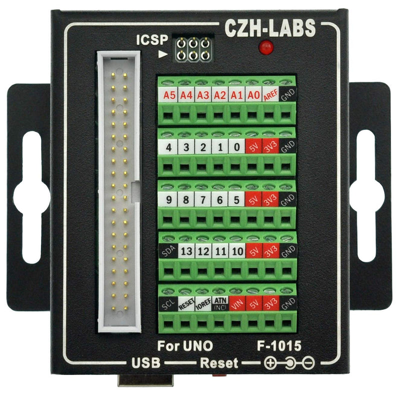 [Australia - AusPower] - UNO Screw Terminal Block Breakout Module with Aluminum Enclosure, for UNO R3. 
