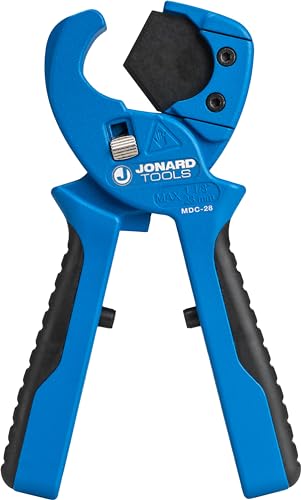 Jonard Tools MDC-28 Pipe and Tube Cutter for Plastic Tubes and Fiber Ducts, Up to 1.1" (28 mm)