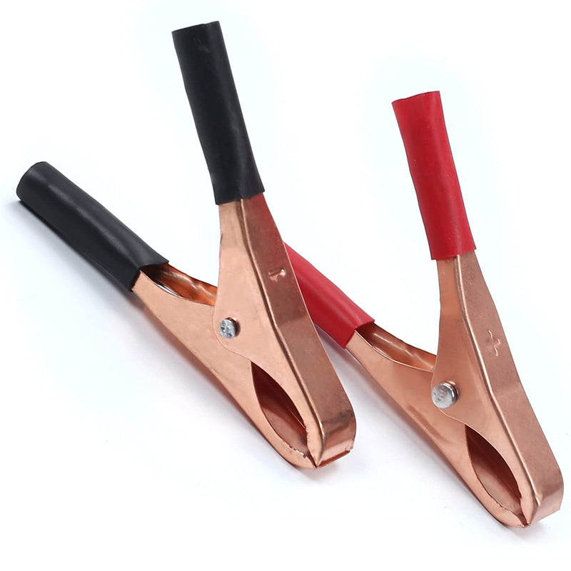 [Australia - AusPower] - Fielect 4Pcs 15A Heavy-Duty Insulated Alligator Clips,Battery Crocodile Electrical Test Clamps,Battery Charger Clamp for Car Auto Vehicle Boat Red and Black 2pcsred 2pcs Black 15a 18mm 