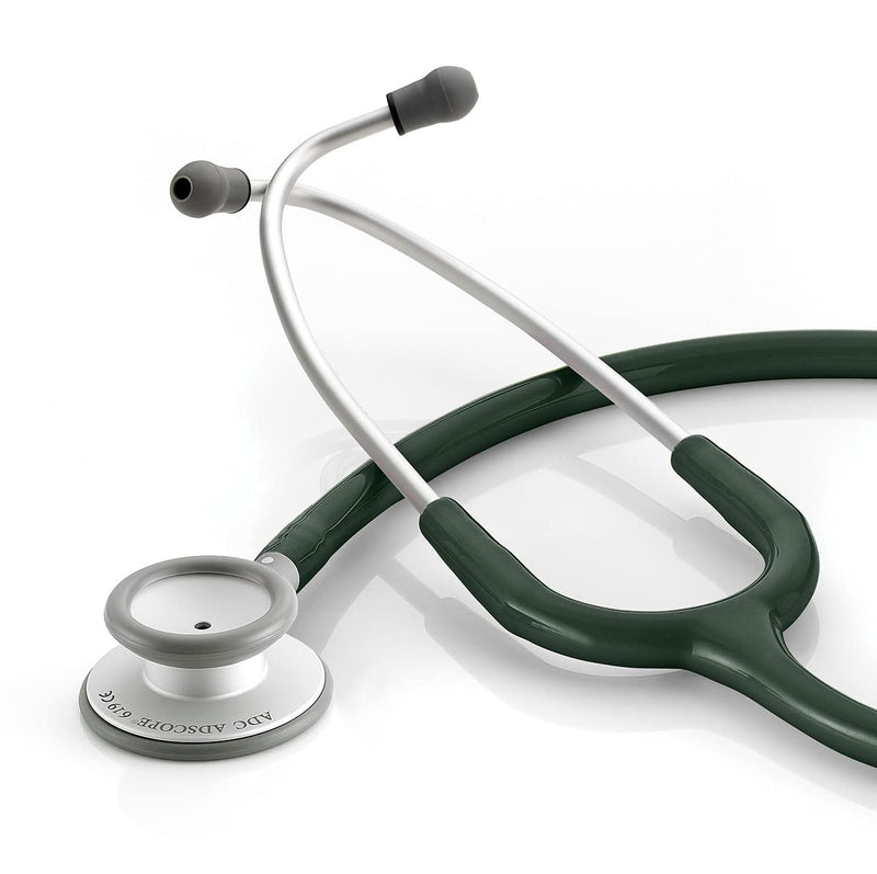 [Australia - AusPower] - ADC - 619DG Adscope Lite 619 Ultra Lightweight Clinician Stethoscope with Tunable AFD Technology, Dark Green 