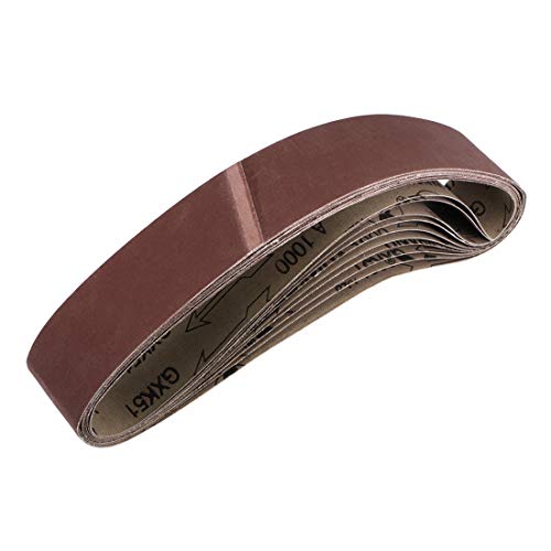 sourcing map 10 x 2 inch x 27 inch Overlap Connect Sanding Belts Grit 1000 Aluminum Oxide | Aluminum oxide, grit 1000