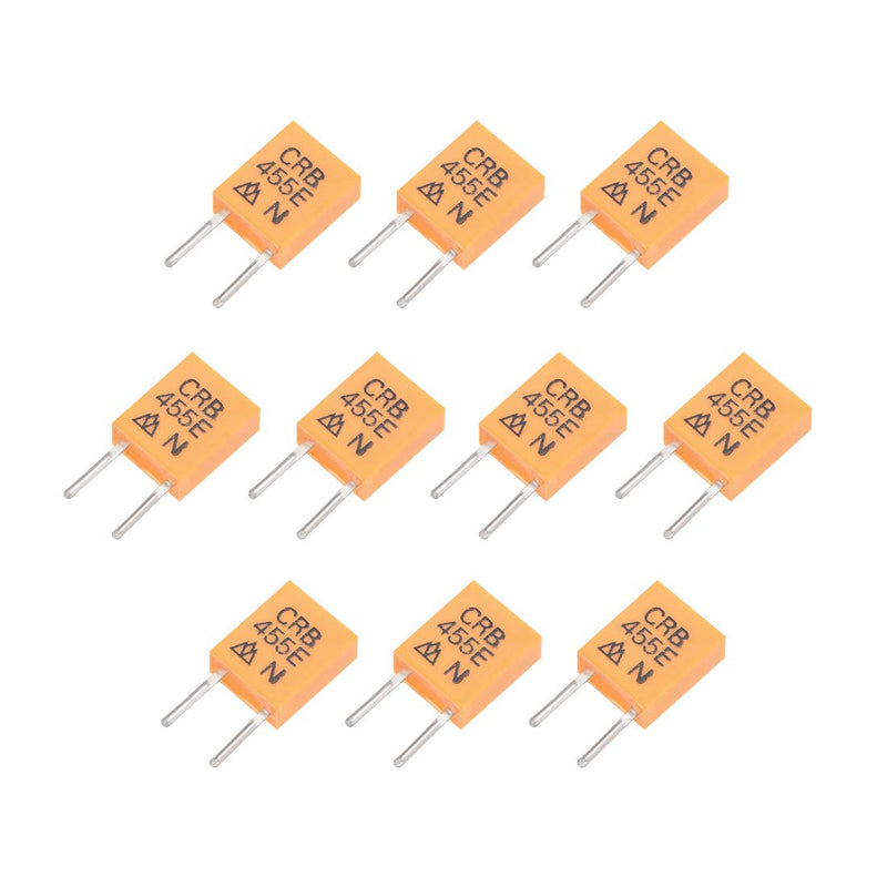 [Australia - AusPower] - uxcell Ceramic Resonator Crystal Oscillator 455KHz 2 Pins DIP, Orange 10 Pieces 