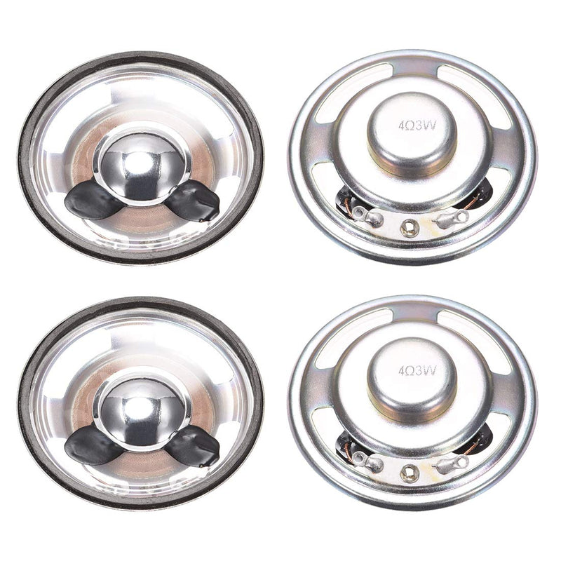 [Australia - AusPower] - uxcell 3W 4 Ohm DIY Magnetic Speaker 50mm Round Shape Replacement Loudspeaker for 4pcs 
