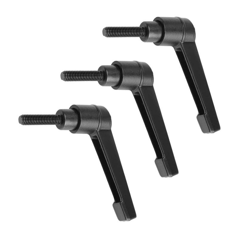 [Australia - AusPower] - MroMax 5Pcs M5 x20mm Clamping Lever Handle Aluminum Alloy Male Thread Adjustable Handle Lathe Machine Knob for Machinery, Woodworking and Industry Equipment Black M5x20mm 