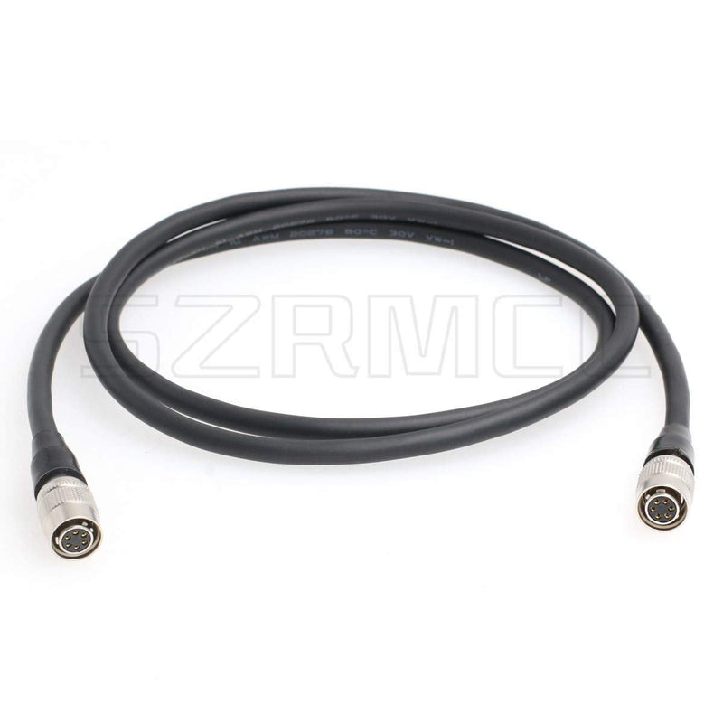 [Australia - AusPower] - SZRMCC Hirose 6 pin Female to Hirose 6 pin Female Basler GigE CCD Industrial Camera Power I/O Extension Cable (Straight to Straight, 1m) 1m/3.2ft Straight to Straight 