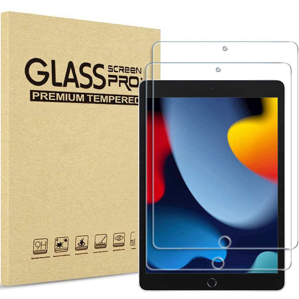 [Australia - AusPower] - 2 Pack Screen Protector for iPad 10.2 9th 2021/ 8th 2020/ 7th 2019, Tempered Glass Film for A2602/A2603/ A2270/A2428/ A2197/A2198/A2201 -Clear 2 Pack 