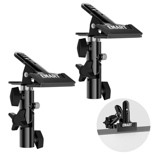 EMART Photography Reflector Holder 5/8" Heavy Duty Metal Backdrop Clips 2 Pack