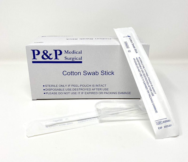 [Australia - AusPower] - Sterile Cotton Tipped Applicator 6" by P&P MEDICAL SURGICAL Box of 100 