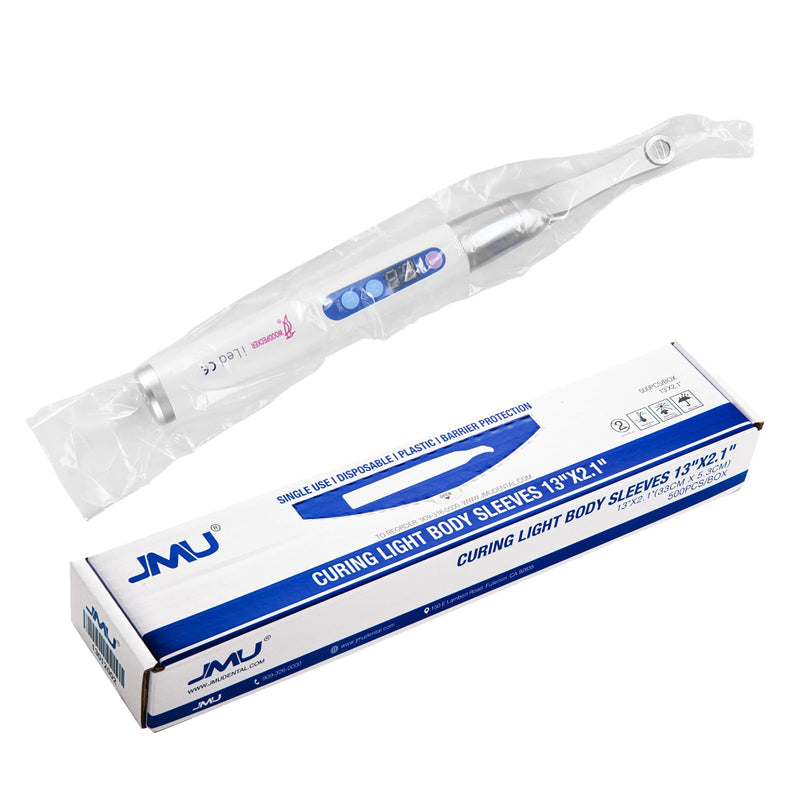 [Australia - AusPower] - JMU Dental Curing Light Sleeve, Disposable Implant Protective Barrier Cover, 13 x 2 inch, 500 Pieces 1 