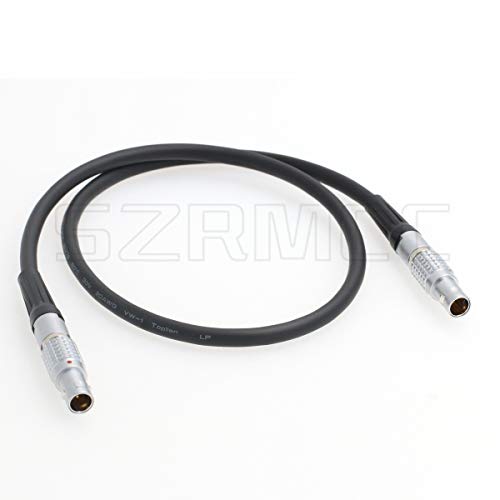 SZRMCC 0B 2 Pin Male to 0B 2 Pin Male Power Cable for ARRI Alexa Camera 2 pin 12V to Teradek Bond Bolt Cube (Straight Cable) Straight Cable Straight 2 pin
