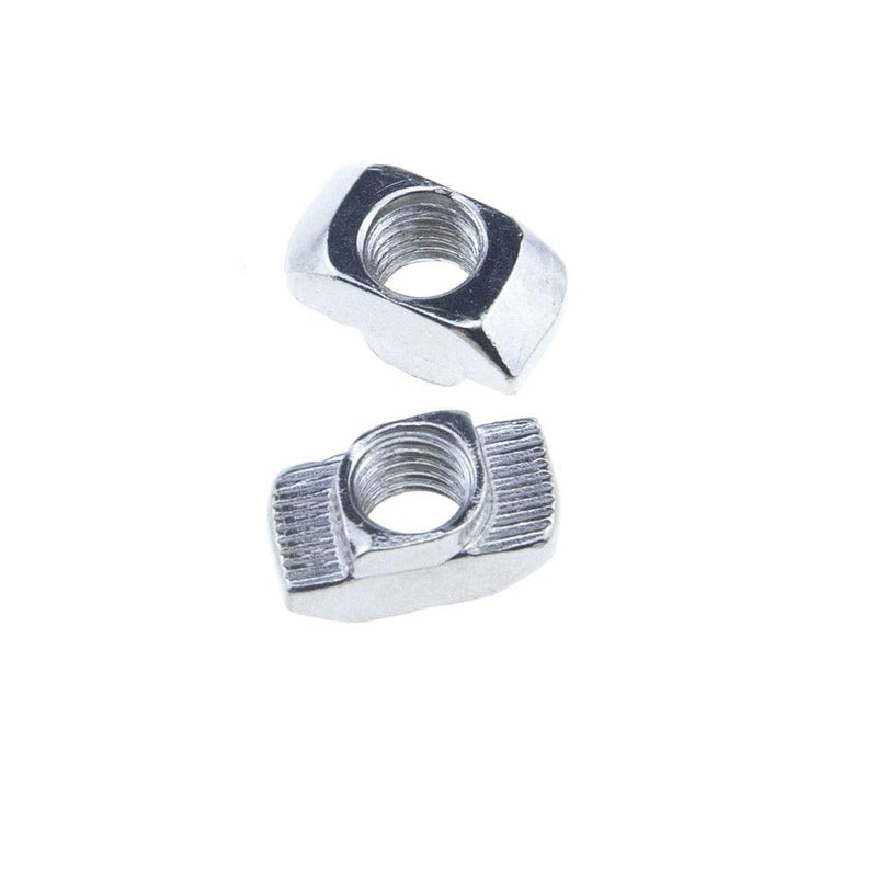 [Australia - AusPower] - Sliding T Slot Nuts 4040 Series M8 24 Pack T Nuts Carbon Steel Nickel Plated Half Round Roll in Sliding 8mm Slot Aluminum Profile Accessories for T Slot Aluminum Profile 40 x 40 Series 40 SERIES M8,24 PIECES 