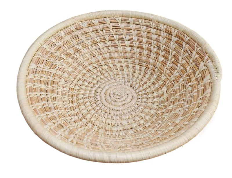 Tembo Crafts Africa - Handmade Basket Uganda - Made of Sisal & Banana Fiber - 8 Inches Diameter - Tan, Natural Colors, UB58