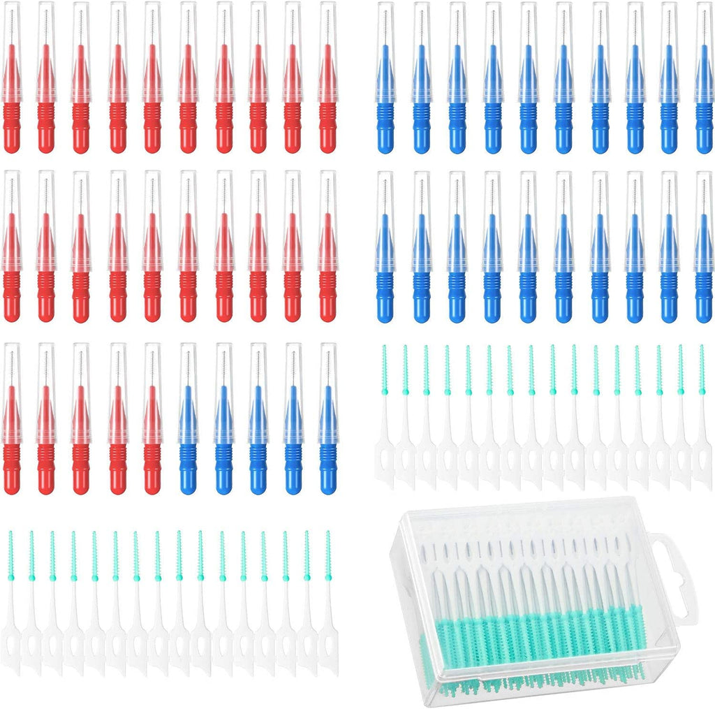 Boao 250 Pcs Flossers Braces Brush Interdental Brush Teeth Soft Dental Picks Tooth Floss Interdental Brush Refill Dental Flosser Toothpick Cleaners Tooth Cleaning Dental Tool