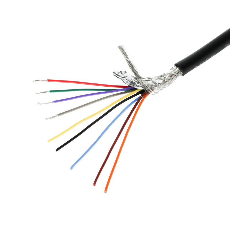 [Australia - AusPower] - YIOVVOM 28 AWG 9/C CMP Plenum Rated Double Shielded Security RS232 Data Cable - 16 Feet - Use for DB9 Serial Adapters 28AWG 9/C Double Shielded Cable 