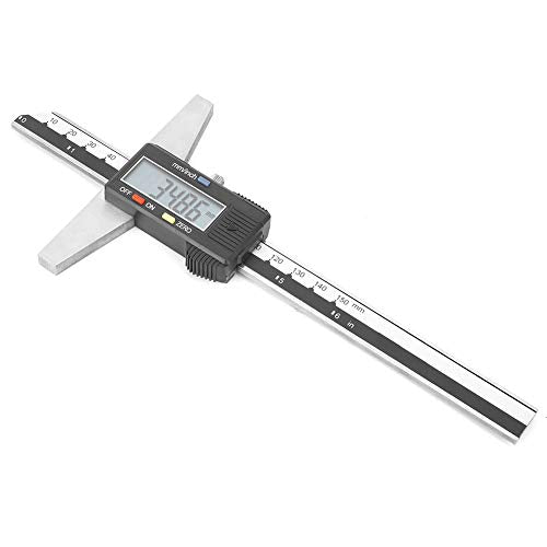 0-150 mm Digital Depth Gauge, 0.01 mm High Accuracy Stainless Steel Digital Depth Caliper with mm/Inch Measuring System