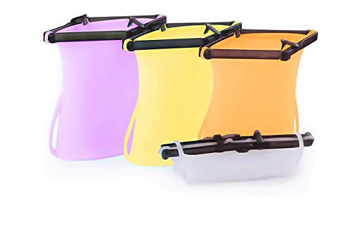 Reusable Silicone Food Bag Odorless Dishwasher Safe No Pop Open Leakproof Snack Bags Stand-Up Easy Dry Flat Bottom Freezer Food Storage Bag Best Ziplock Bags Alternative For Meats, Marinates 33 Oz Purple + Orange + Yellow + Clear