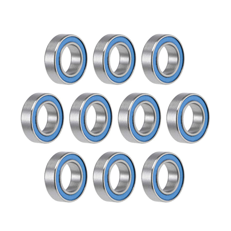 [Australia - AusPower] - uxcell MR148-2RS Deep Groove Ball Bearings 8mm Inner Dia 14mm OD 4mm Bore Double Sealed Chrome Steel Blue Seal Z2 10pcs 8mmx14mmx4mm 