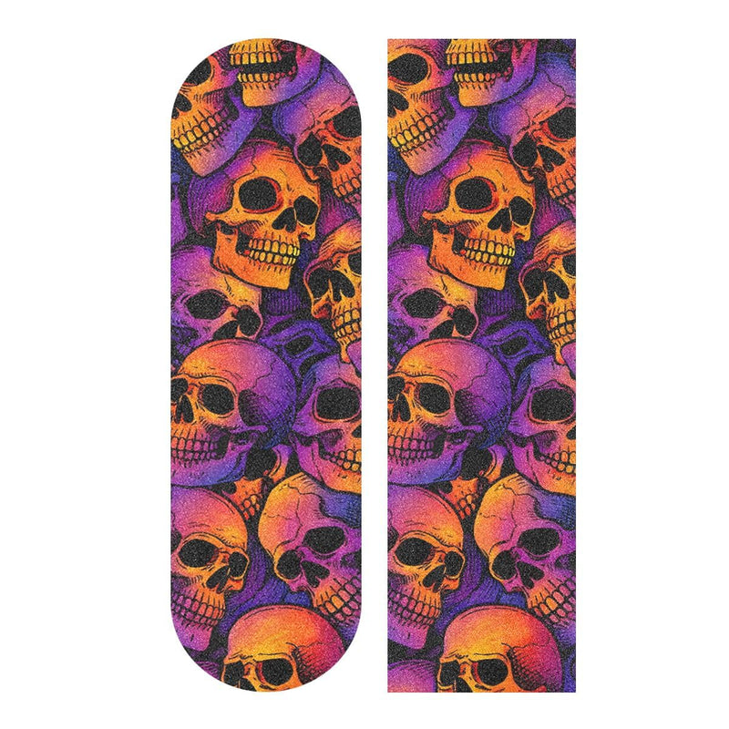 Skull Puttern Skateboard Grip Tape Sheet Scooter Deck Sand Paper 9" x 33" Skull