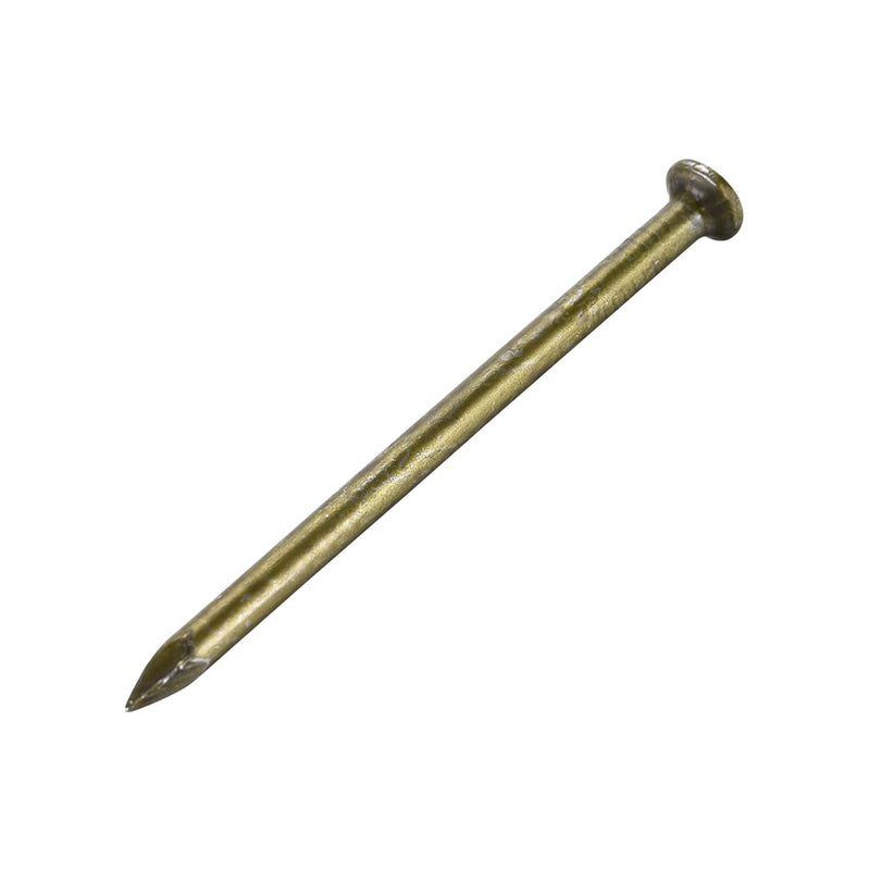 [Australia - AusPower] - uxcell Hardware Nails Carbon Steel Point Tip Wall Cement Nail 50mm(2") 3mm Rod Dia Bronze Tone 20pcs 3x50mm 