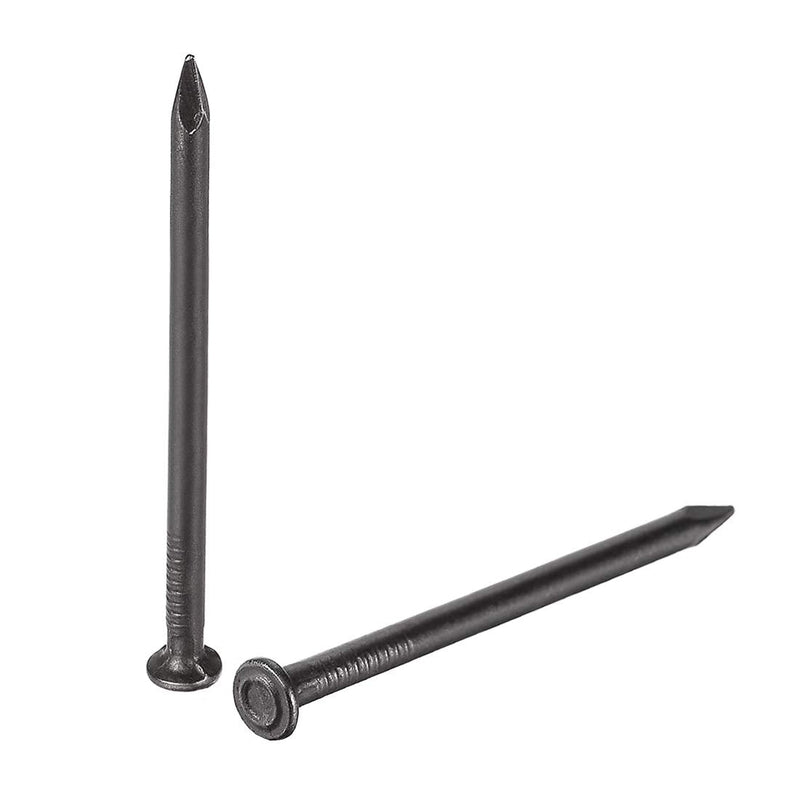 [Australia - AusPower] - uxcell Hardware Nails Carbon Steel Point Tip Wall Cement Nail 50mm(2") 3mm Rod Dia Black 50pcs 