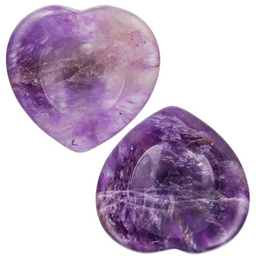 rockcloud Pack of 2 Thumb Worry Stone for Anxiety Purple