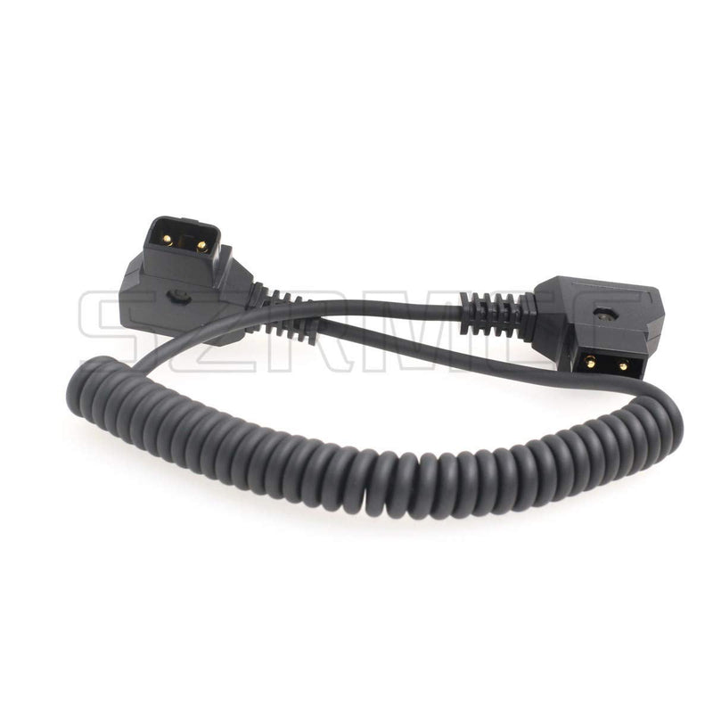 [Australia - AusPower] - SZRMCC D-Tap Male to D-Tap Male Extension Adapter Coiled Cable for Anton-Bauer Battery to DSLR Rig Camera Photography Devices 