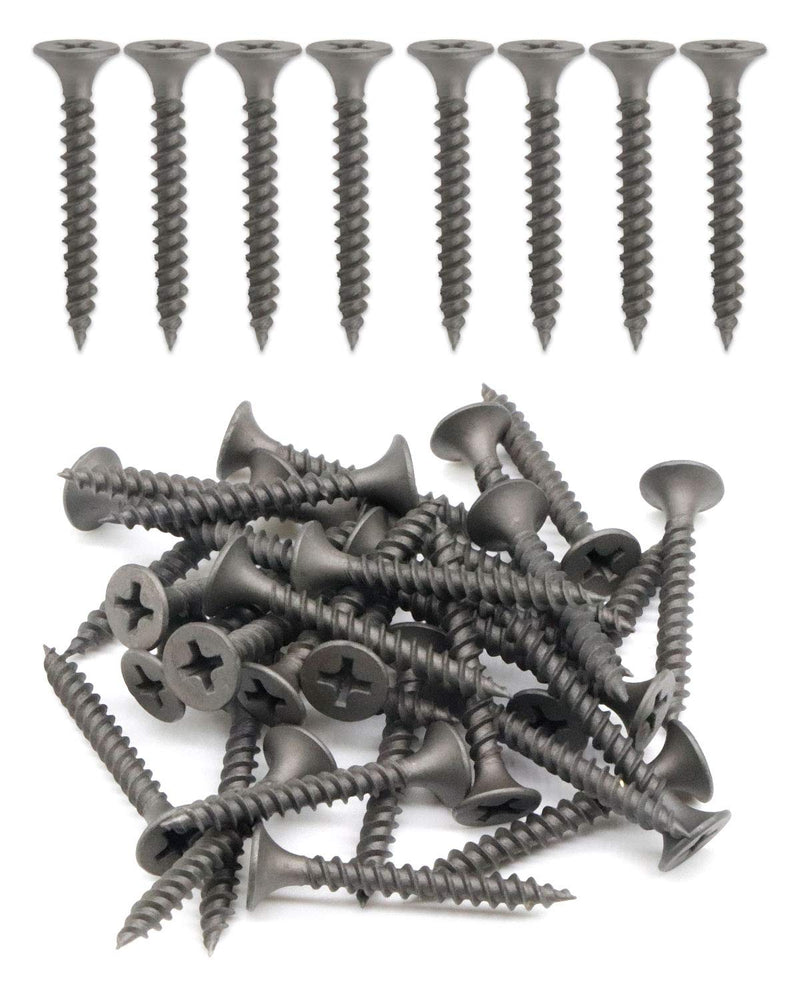 [Australia - AusPower] - 100pcs #6 x 1-1/8" Flat Head Phillips Drywall Screws Fine Thread Sharp Point Wood Screw, Carbon Steel 1022A, Gray Phosphate #6 x 1-1/8" 100 