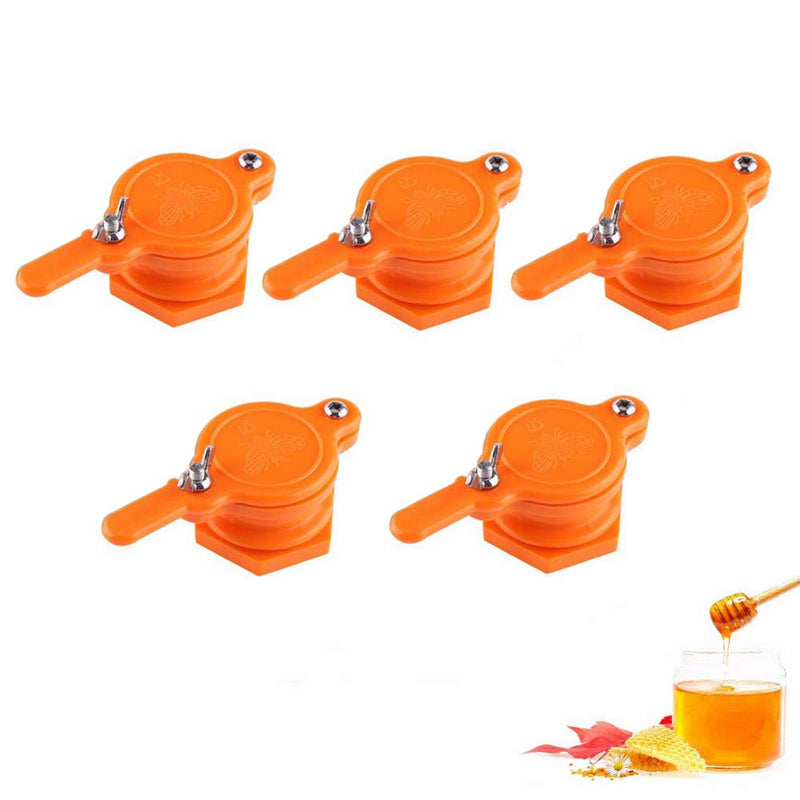 Honey Gate Valve for Bucket, Durable Nylon Honey Extractor Tap, Beekeeping Supplies (5 Pack) 5 Pack