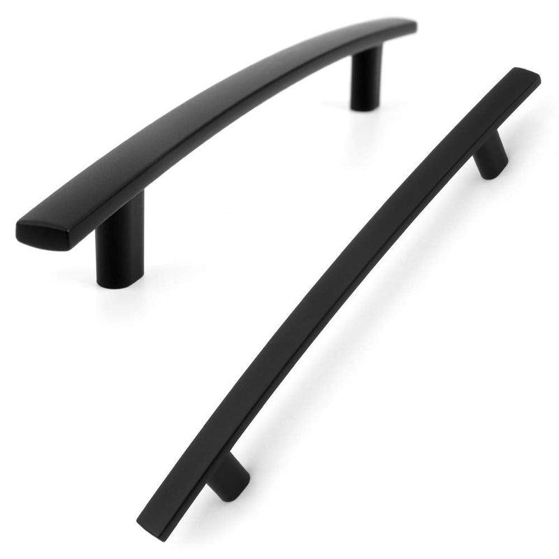 KOOFIZO 10 Pack 5 Inch Black Kitchen Cabinet Pulls Matte Black Cabinet Handles Black Cabinet Hardware for Kitchen Cabinets 1961 Drawer Dresser Cupboard Bedroom 5" CC