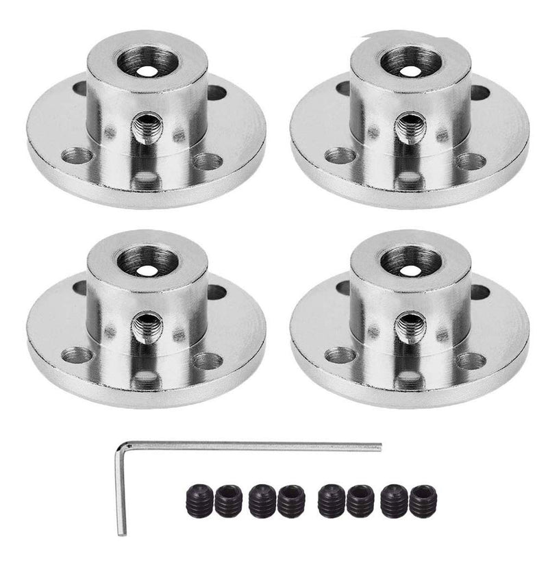 [Australia - AusPower] - 4Pcs 8mm Flange Coupling Connector, Rigid Guide Model Coupler Accessory, Shaft Axis Fittings for DIY RC Model Motors 