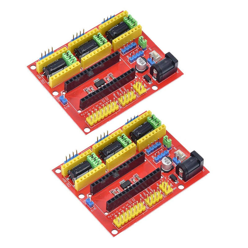 [Australia - AusPower] - HiLetgo 2pcs 3D Printer Stepper Motor Driver CNC Shield V4 Engraving Machine Expansion Board for Arduino Nano 3D Printer A4988 