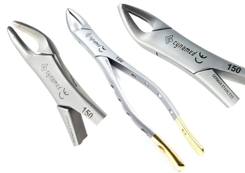 [Australia - AusPower] - Premium German Gold Dental Extracting Extraction Forceps #150-Upper Bicuspid, Upper Cuspid, Upper Incisor, Upper Root Dental Instruments-Cynamed 