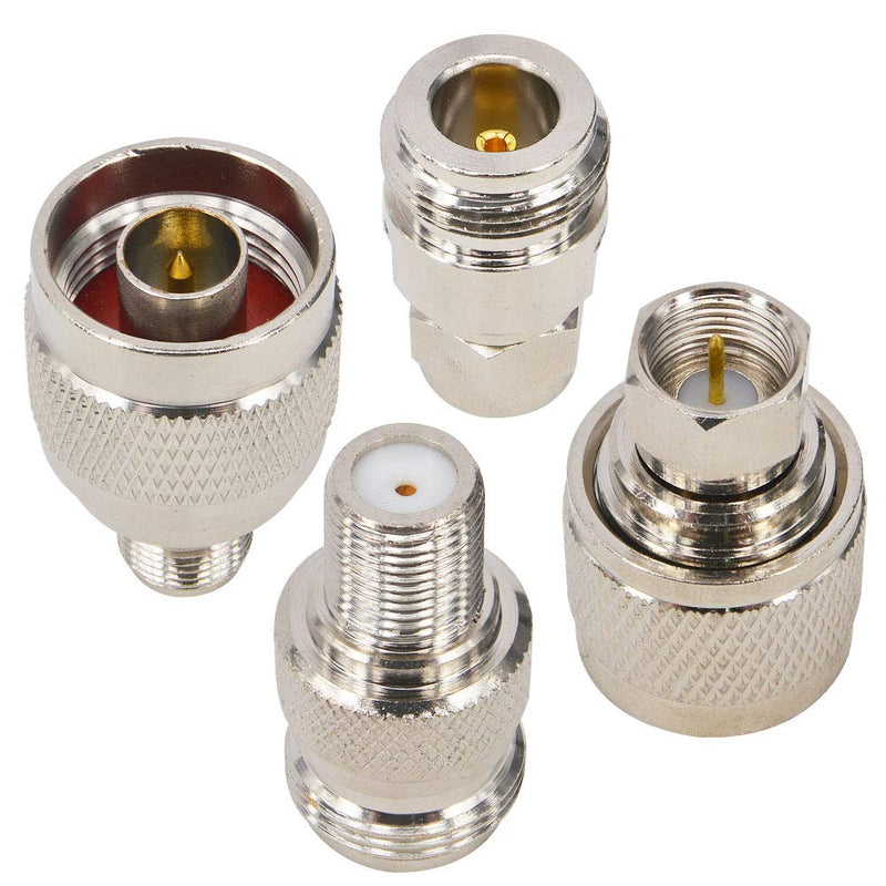[Australia - AusPower] - Kaunosta N to F Coax Adapter Kit N Male to F Female F Male N Female to F Male Female RF Coax Connector Pack of 4 