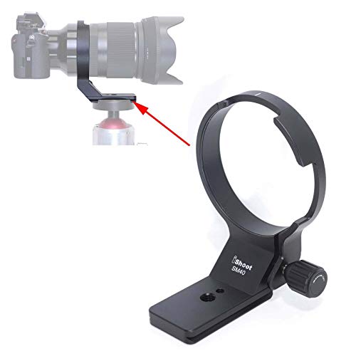 iShoot Lens Tripod Mount Ring for Sigma 40mm f/1.4 DG HSM Art Lens, CNC Machined Aviation Aluminum Lens Collar Support Bracket Holder, Bottom is ARCA-SWISS Fit Quick Release Plate for Tripod Ball Head