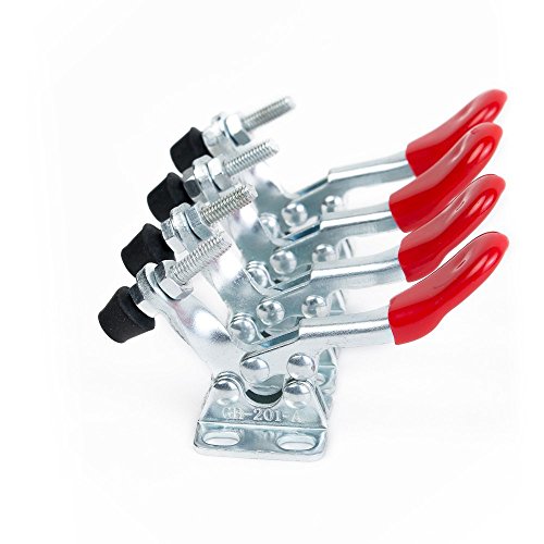 IMAGINE 4 x Quick Release Horizontal 201A Non-Slip Clamping Lever Metal Clamp 27 kg for Workshop Wood DIY 201A 60Lbs,27Kg