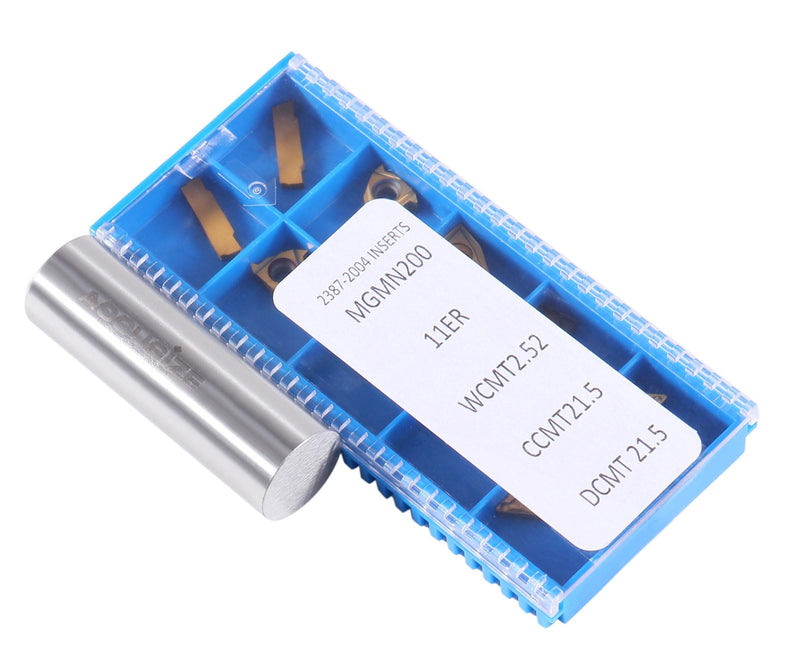 [Australia - AusPower] - Accusize Industrial Tools 2 Pc of Each Kind of Carbide Inserts for 2387-2004, CVD Coated and Tin Coated, Total 10 Pieces, 2387-2004inserts 
