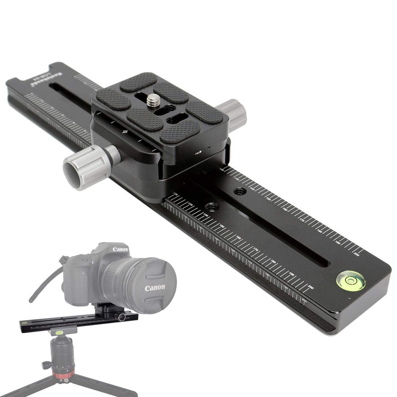 [Australia - AusPower] - Koolehaoda 240mm Rail Nodal Slide Quick Release Plate Clamp Camera Tripod Bracket Mount Compatible with Arca Swiss, Angle Adjustable for Camera Tripod Ball Head (LCB-24R) LCB-24 