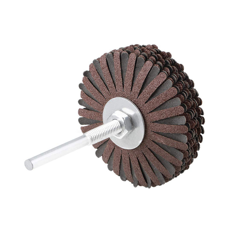 [Australia - AusPower] - uxcell Abrasive Cloth Flap Wheel Sanding Star 1/4-Inch Shank for Woodworking Root Carving Furniture Polishing 120 Grit 