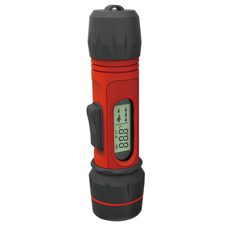 Depth Finder with Temperature Portable Ice Fish Finder Contour Readout Fish Depth Finder Handheld Fishfinder Depth Readout LCD Display Fish Detector Device Lake Sea Boat Kayak River Fishing Red