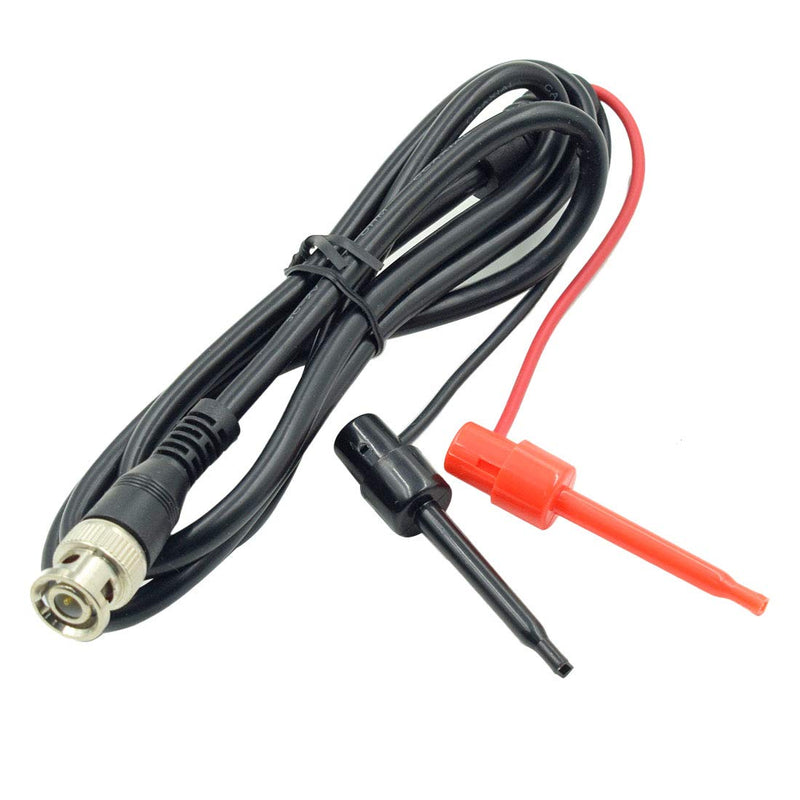 [Australia - AusPower] - Sscon BNC to Mini Test Hook Grabbers Dual Plunger Hook Clip Test Probe Cable Leads Male(100cm/39.3-Inch) 